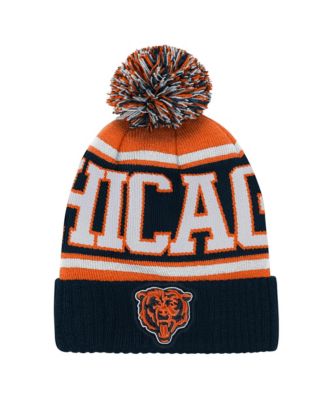 Big Boys and Girls Chicago Bears Cuffed Knit Pom Hat