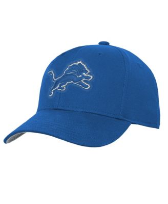 Big Boys and Girls Blue Detroit Lions Pre-Curved Snapback Hat