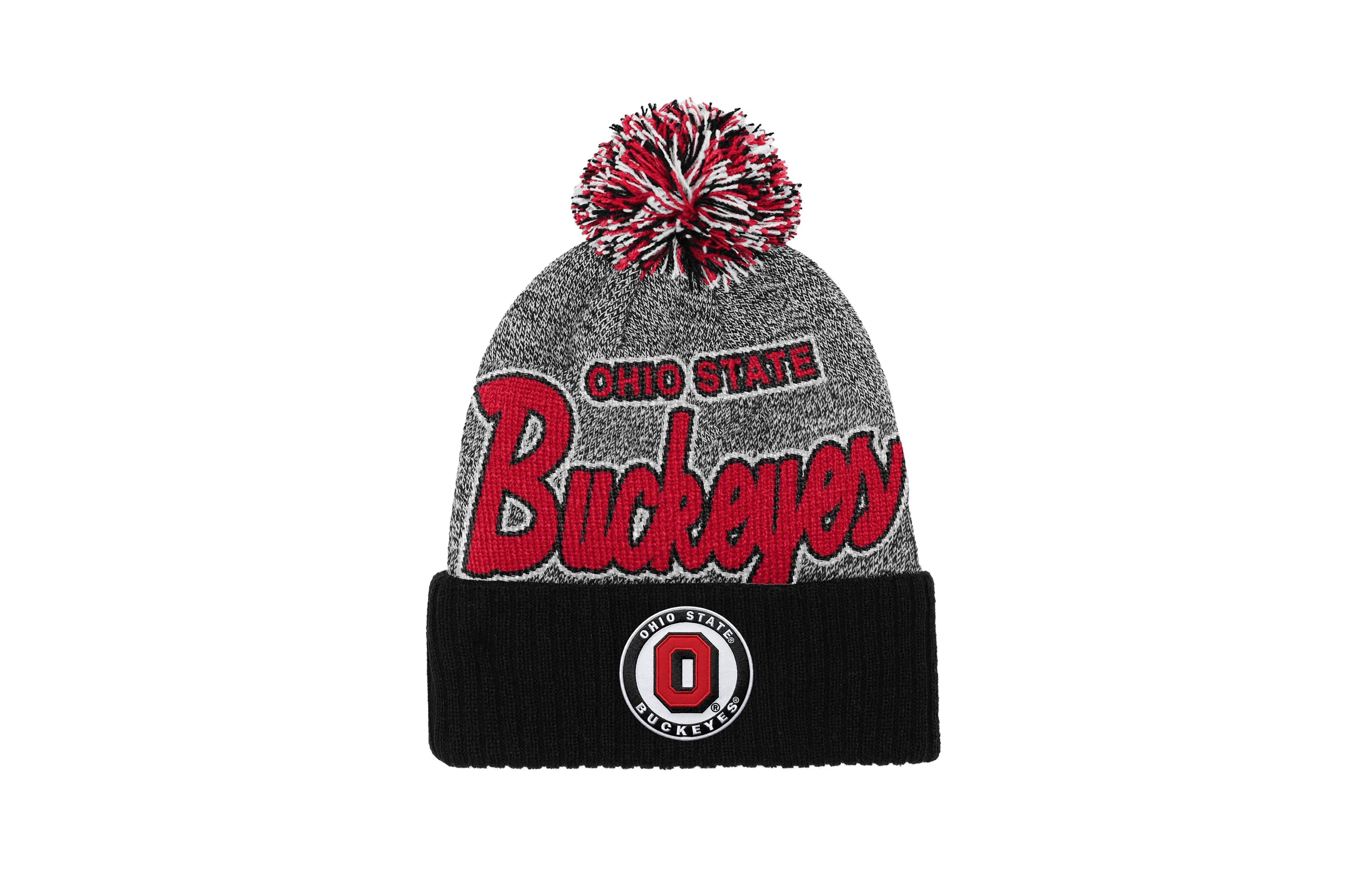 Mitchell & Ness Big Boys and Girls Ohio State Buckeyes Cuffed Knit Mascot Beanie