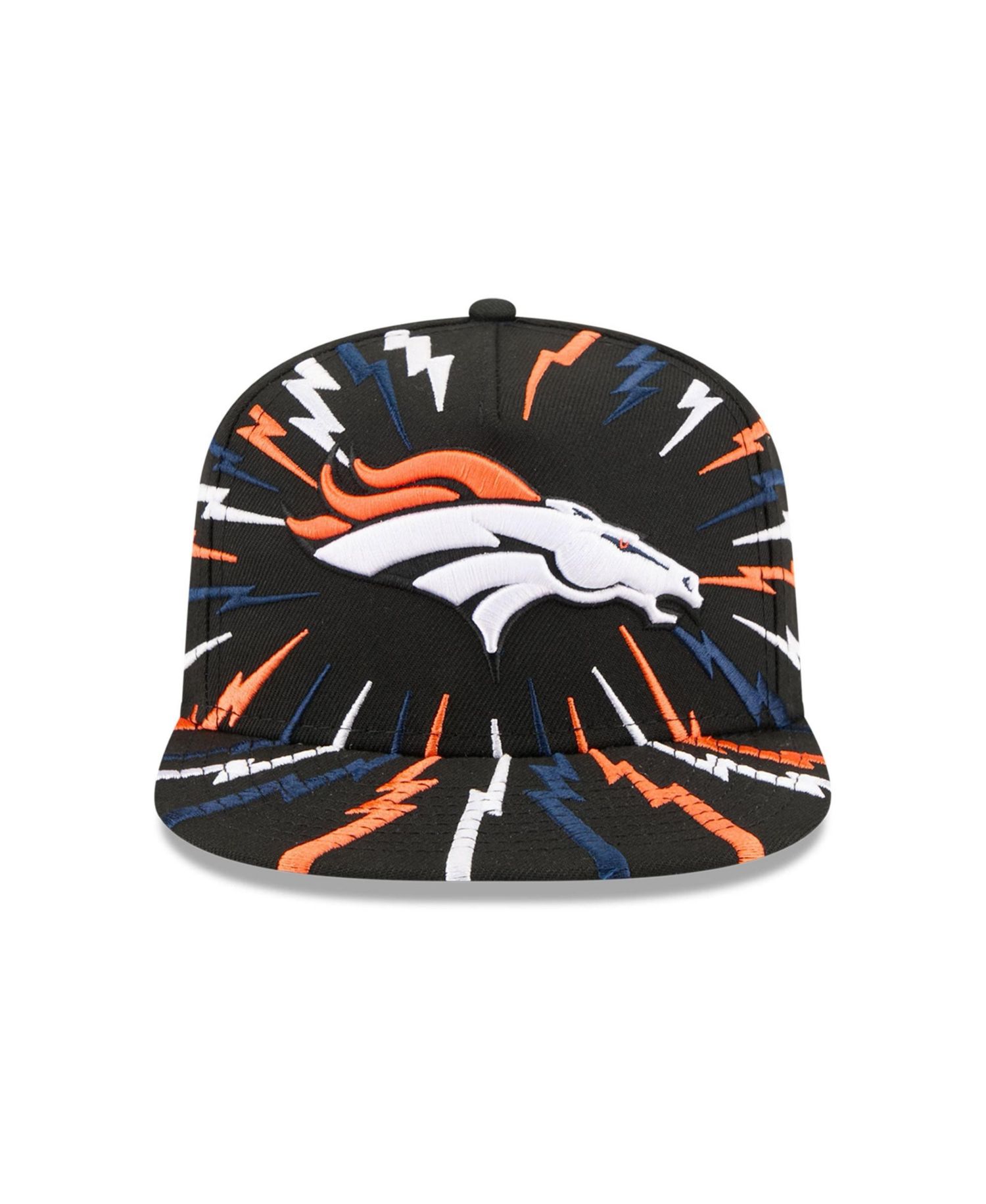 Big Boys and Girls Black Denver Broncos Bolt A-Frame 9FIFTY Snapback Hat