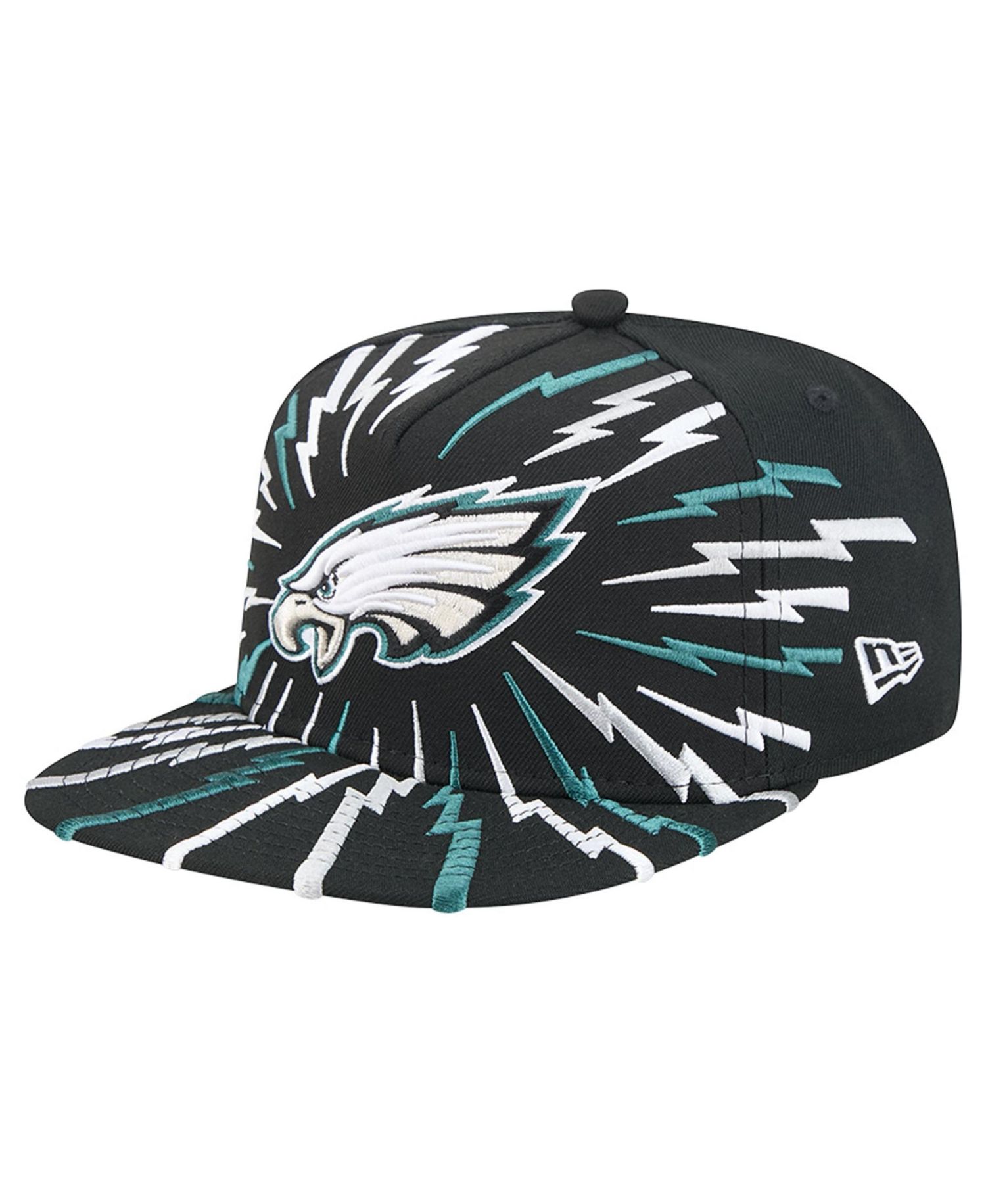 Men's Black Philadelphia Eagles Bolt A-Frame 9FIFTY Snapback Hat