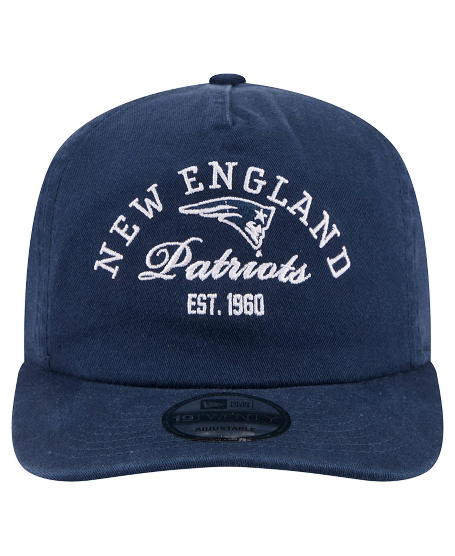Men's Navy New England Patriots Stacked 19TWENTY Adjustable Hat