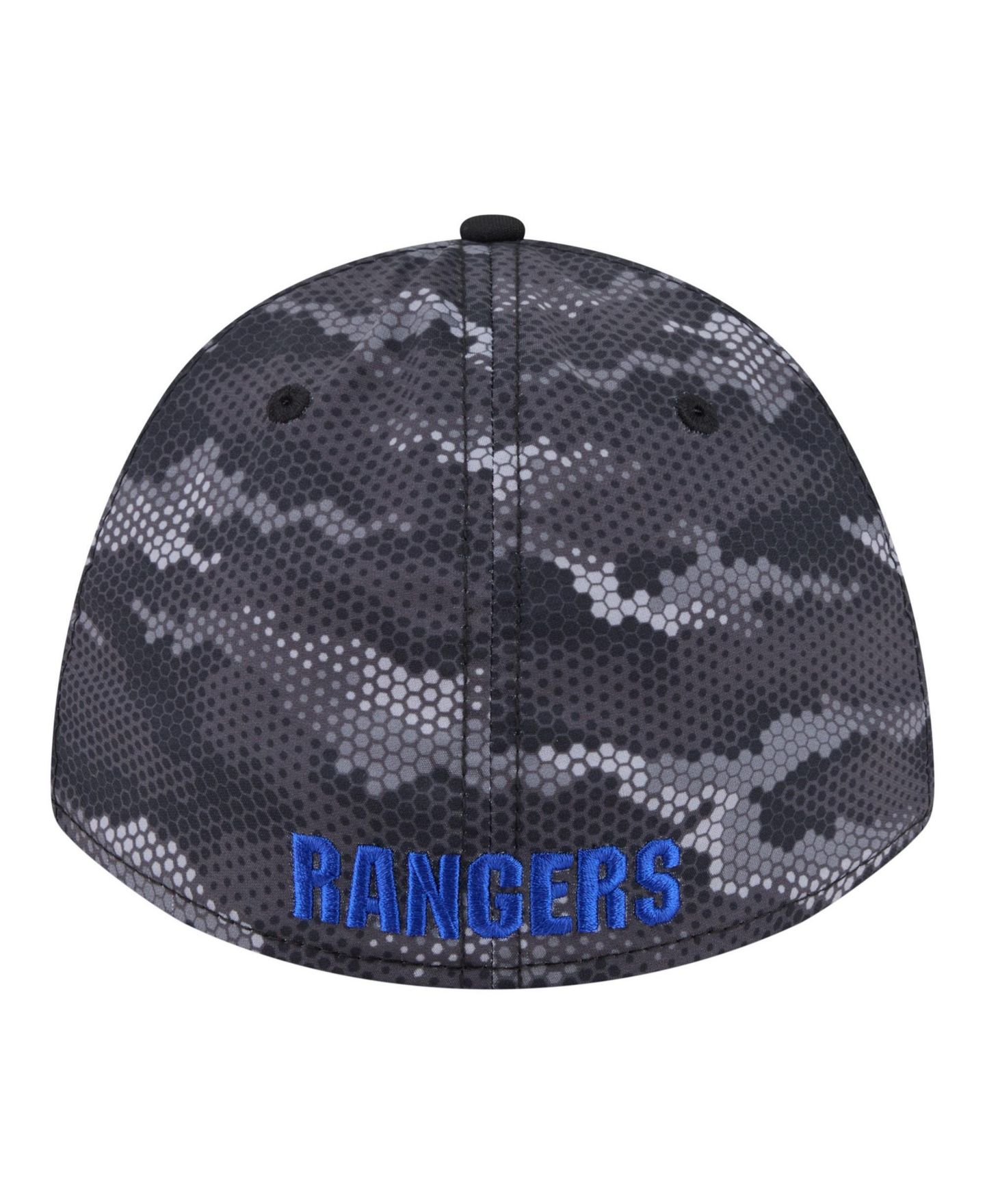 Мужская кепка New Era Black New York Rangers Zero Dark 39THIRTY A-Frame M-Crown Flex Hat — фото 4