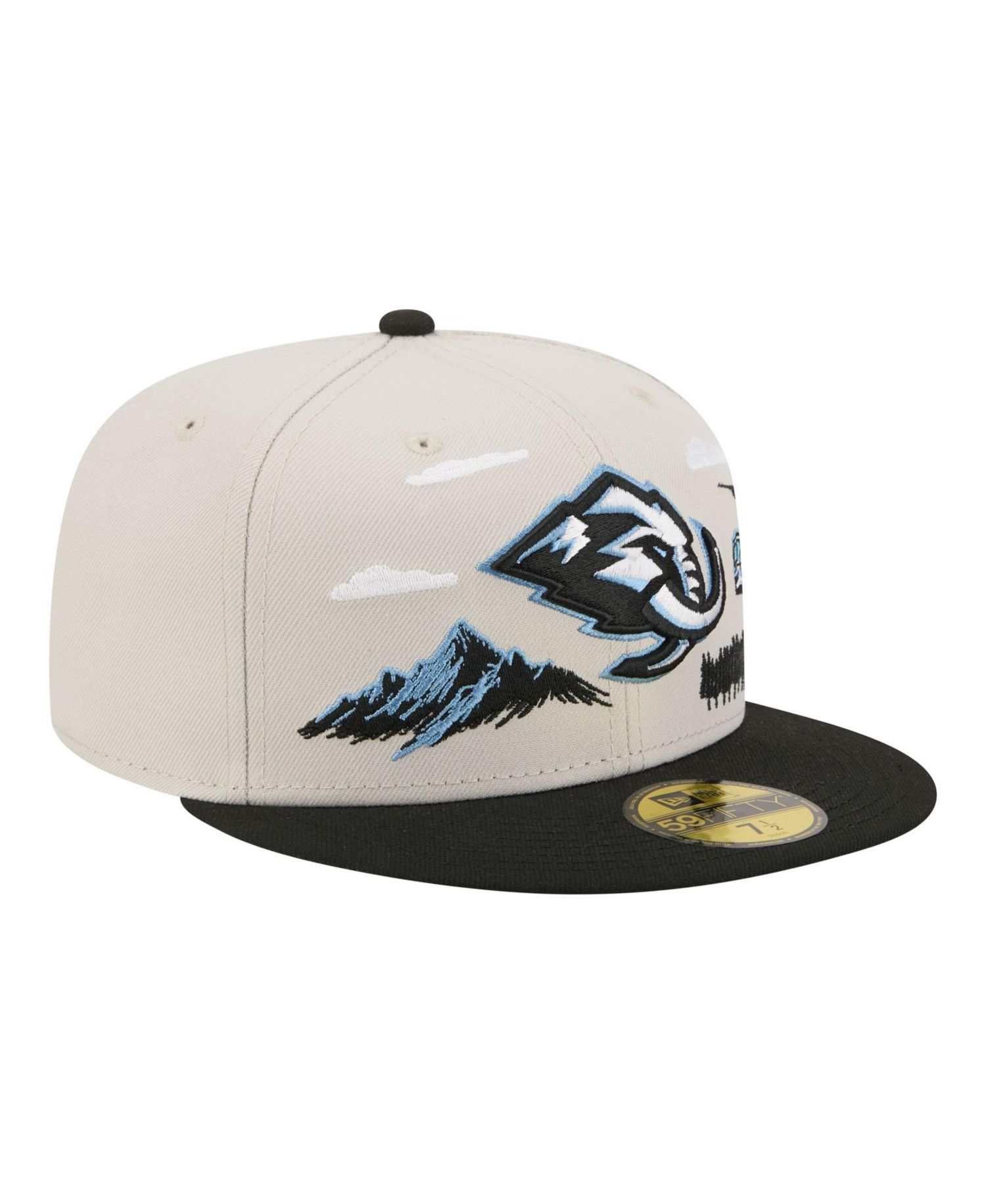 Men's Tan/Black Utah Mammoth Localized City Icon 59FIFTY Fitted Hat