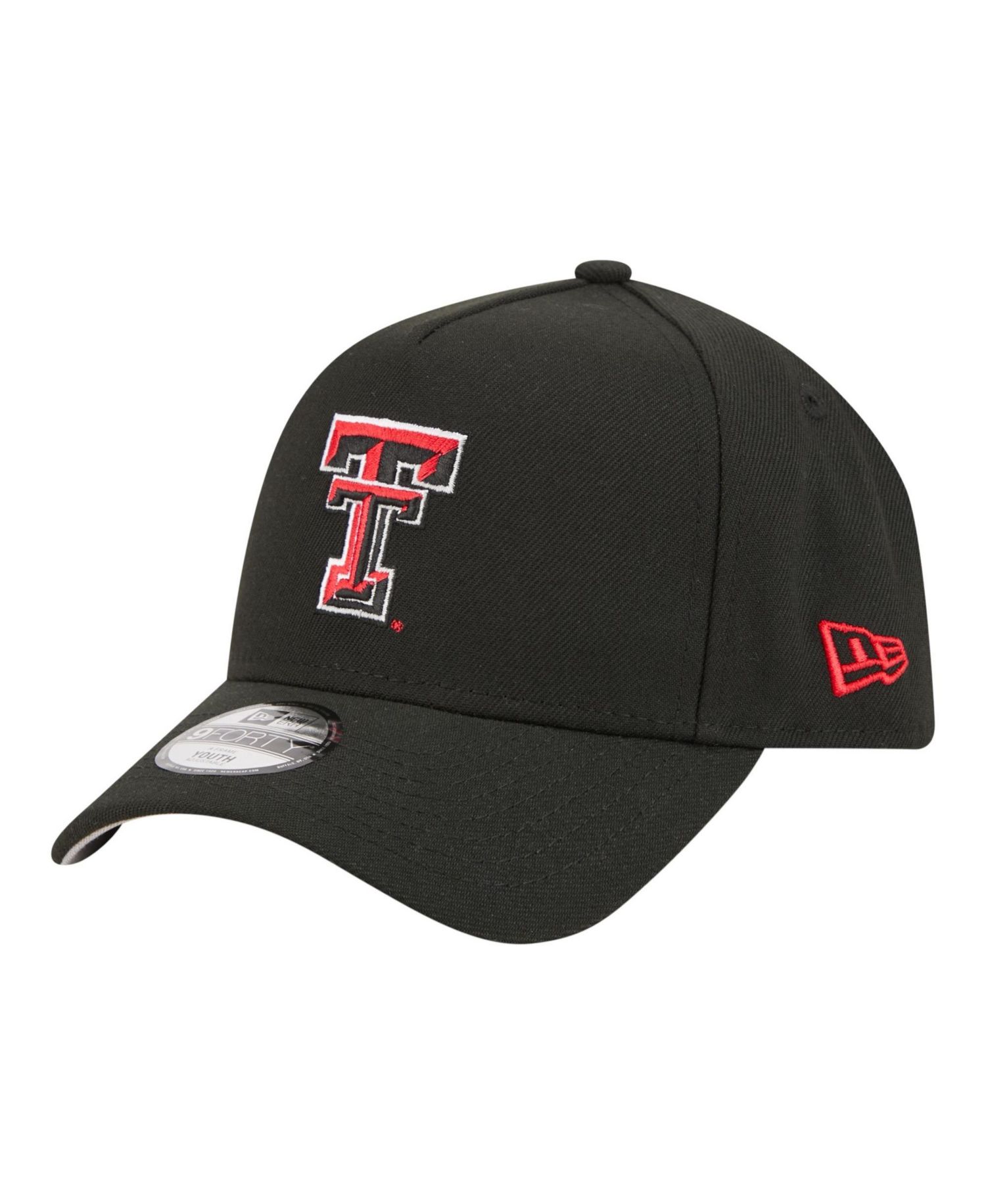Big Boys and Girls Black Texas Tech Red Raiders 9FORTY A-Frame Adjustable Hat