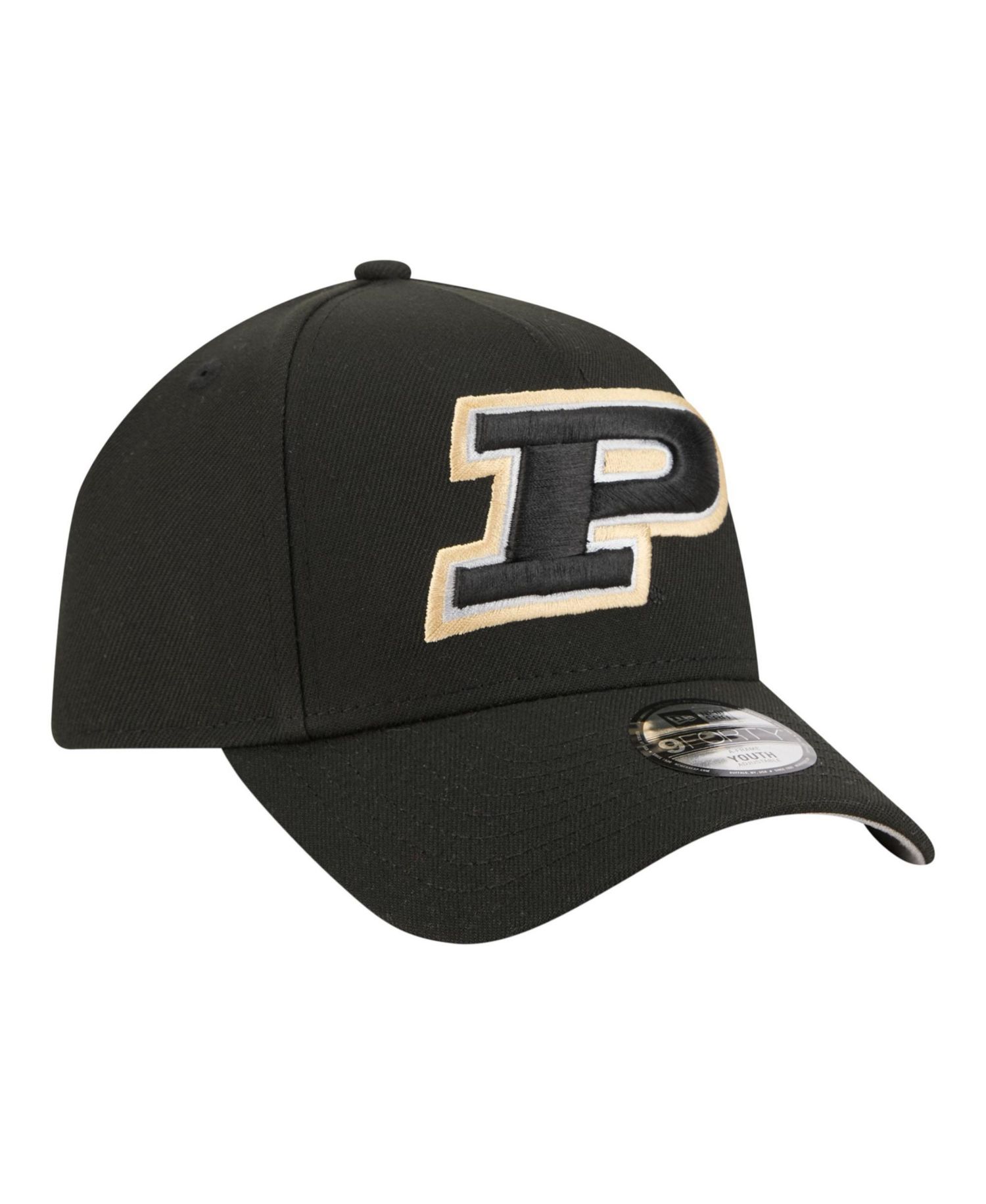 Big Boys and Girls Black Purdue Boilermakers 9FORTY A-Frame Adjustable Hat