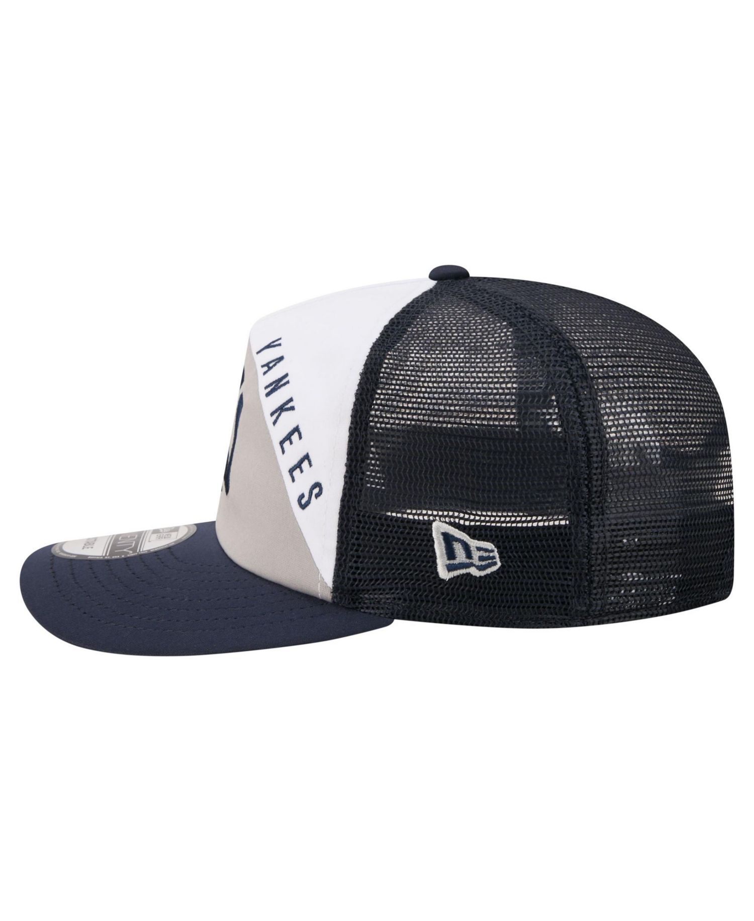 Men's White/Navy New York Yankees Retro Cut 19TWENTY Adjustable Trucker Hat