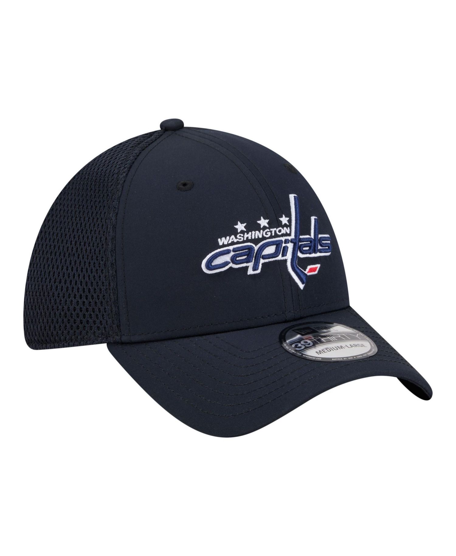 Men's Navy Washington Capitals Logo 39THIRTY Flex Hat