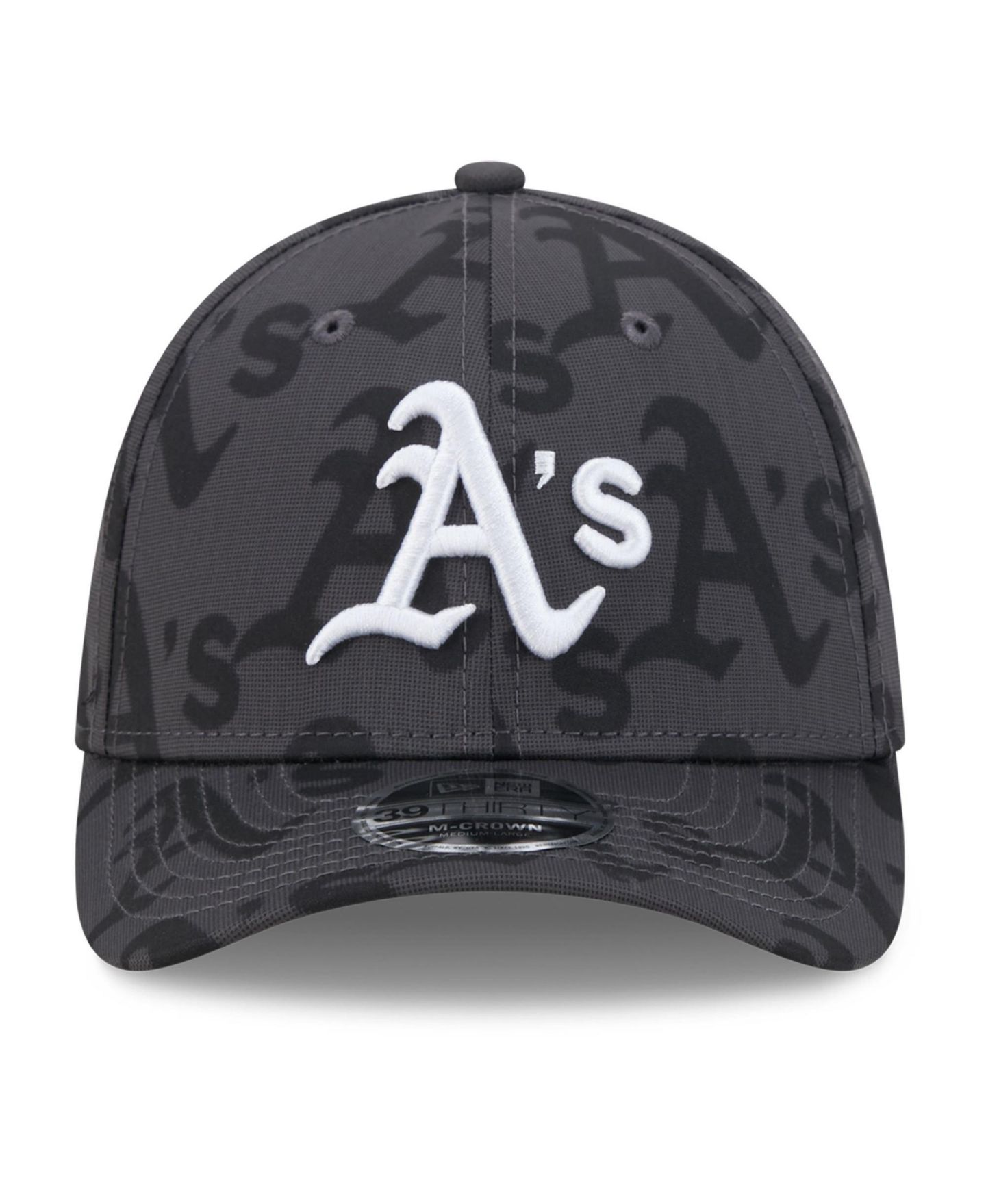 Мужская кепка New Era Gray Athletics Halftone 39THIRTY Flex Hat — фото 2