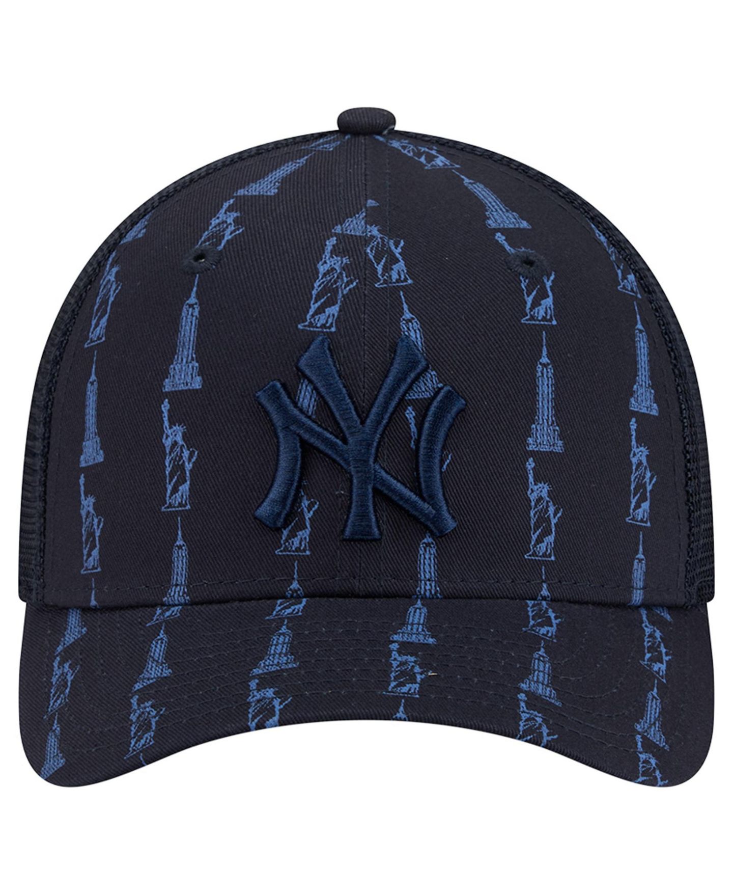 Мужская кепка New Era Navy New York Yankees Tonal Icon 9FORTY M-Crown Adjustable Trucker Hat — фото 2