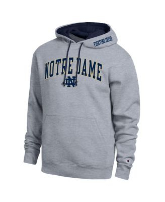 Men's Heather Gray Notre Dame Fighting Irish Arch Tackle Twill Hoodie