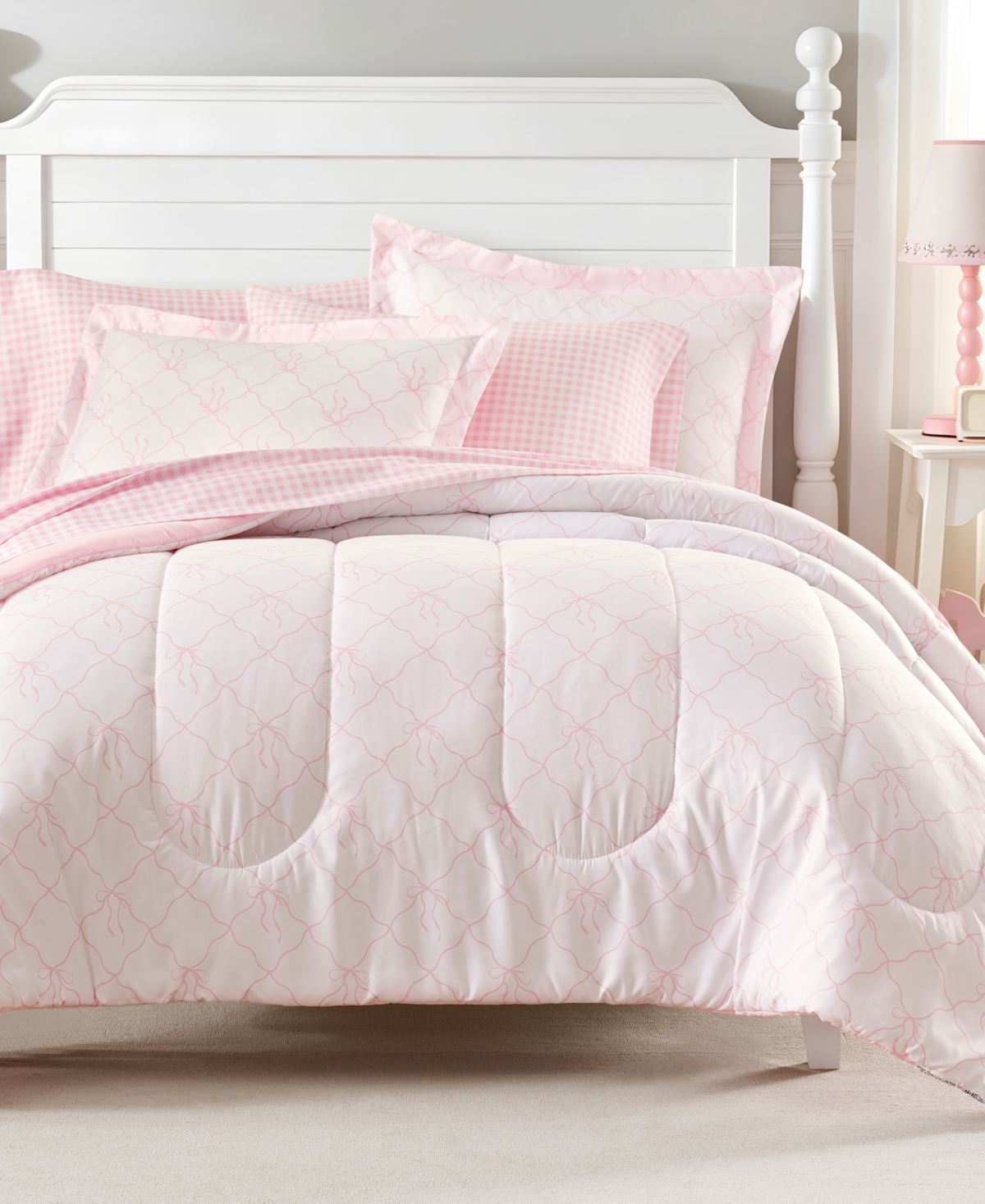Dream Factory Bow Trellis 7-Piece Comforter Set, Full