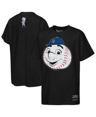 Big Boys and Girls  Black New York Mets Big Face Mascot T-Shirt