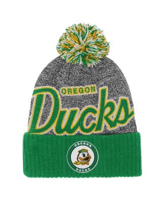 Big Boys and Girls Green Oregon Ducks Mascot Cuffed Knit Hat with Pom