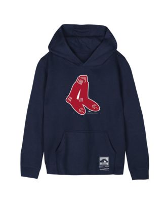 Big Boys and Girls Navy Boston Red Sox Retro Logo Hoodie