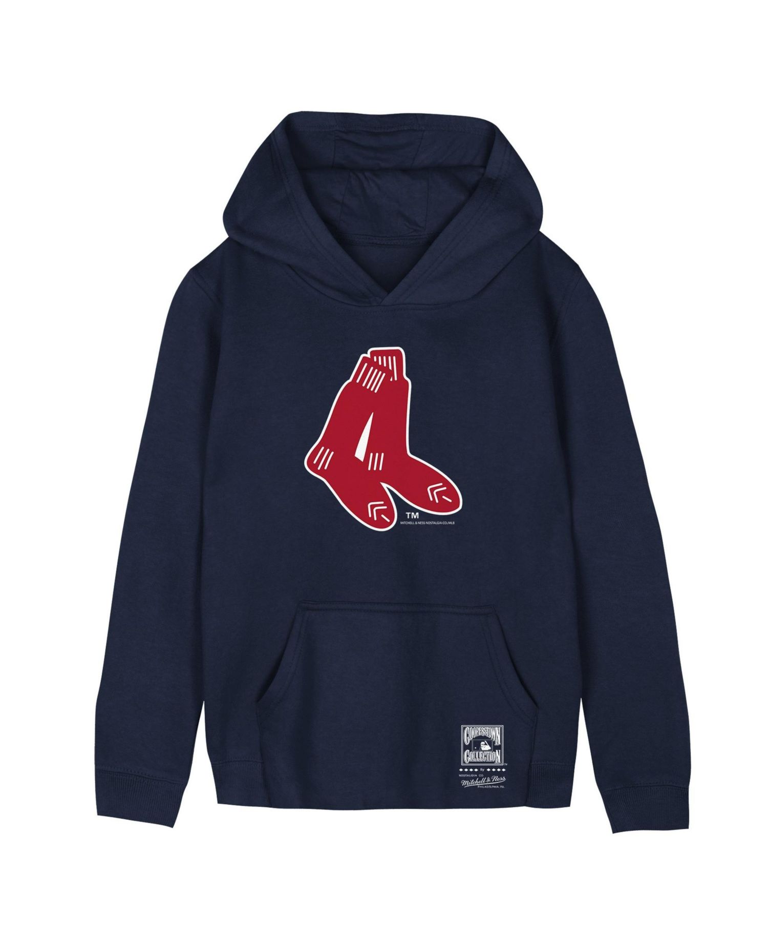 Big Boys and Girls Navy Boston Red Sox Retro Logo Hoodie