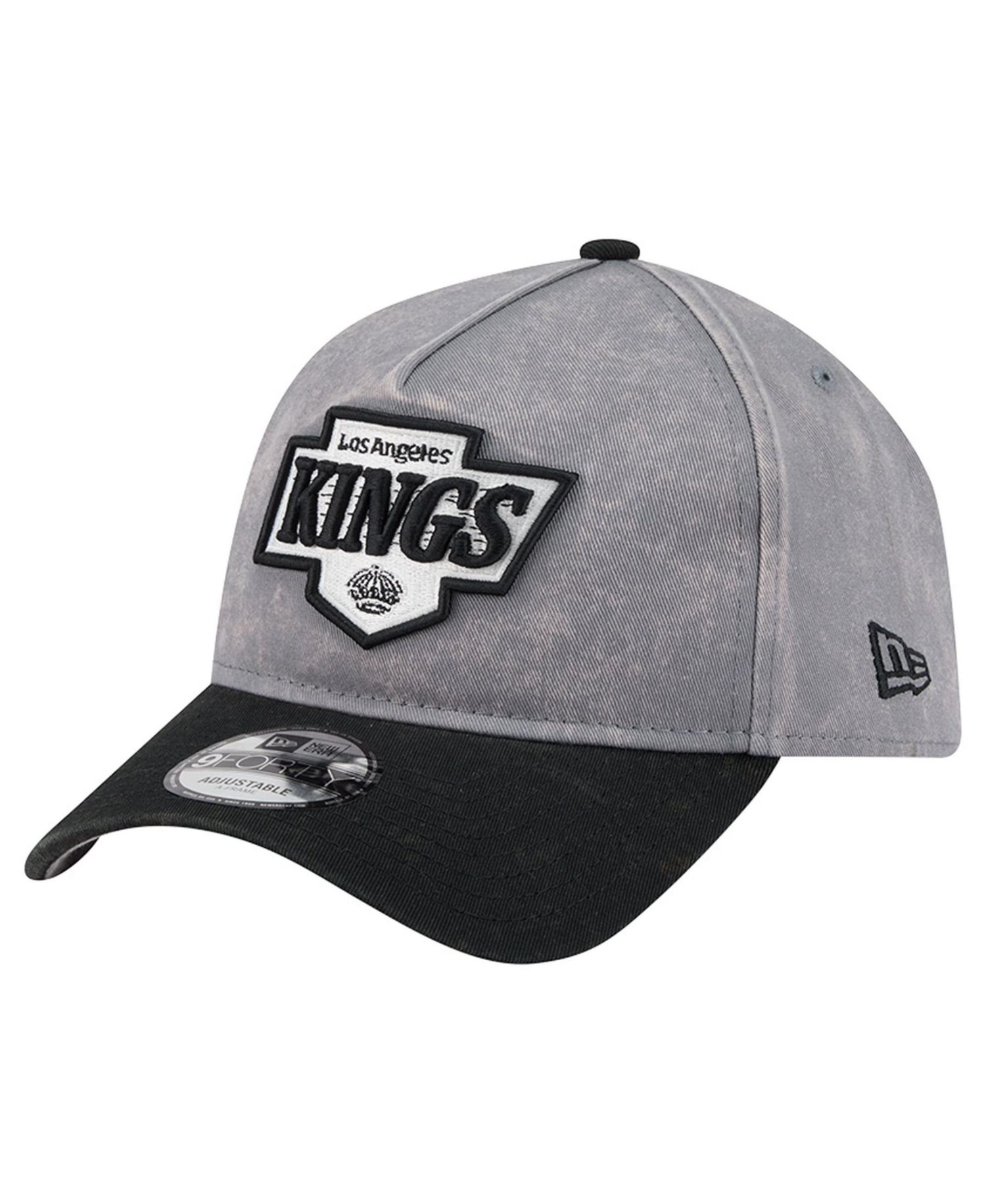 Men's Gray/Black Los Angeles Kings Storm A-Frame 9FORTY Adjustable Hat