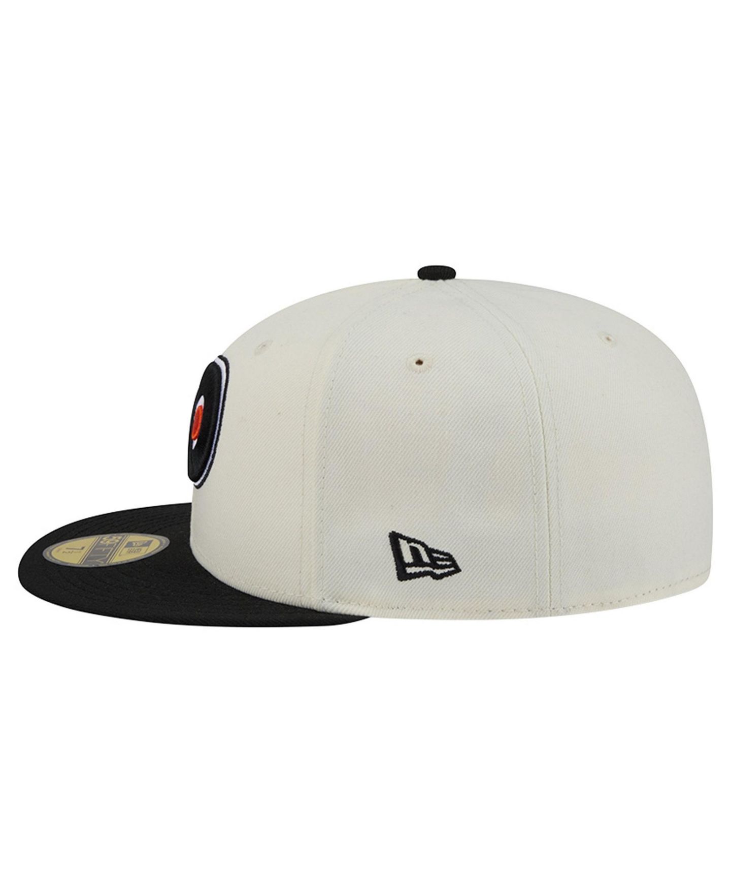 Мужская кепка New Era Cream/Black Philadelphia Flyers Localized Stitched 59FIFTY Fitted Hat — фото 7