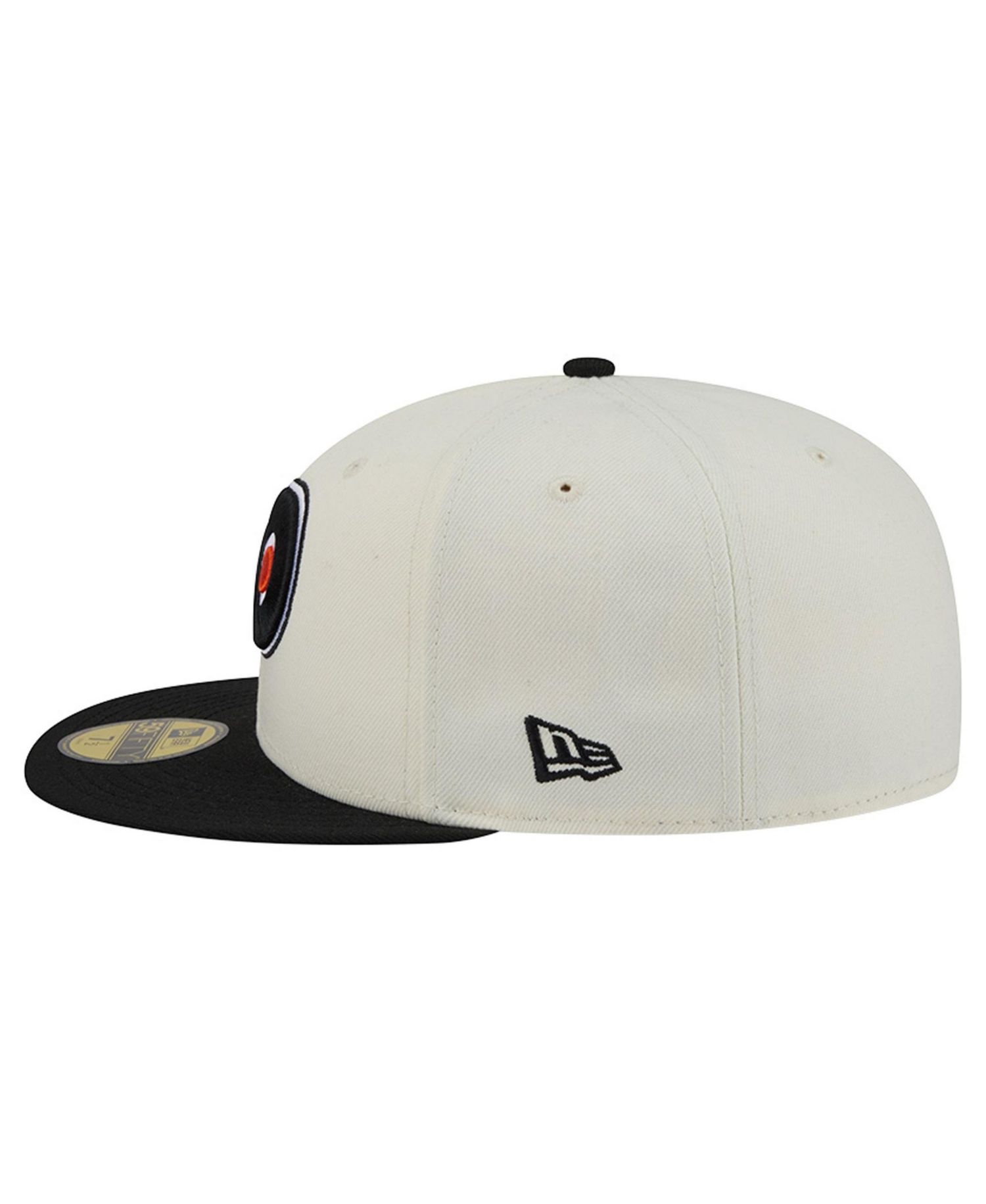 Men's Cream/Black Philadelphia Flyers Localized Stitched 59FIFTY Fitted Hat