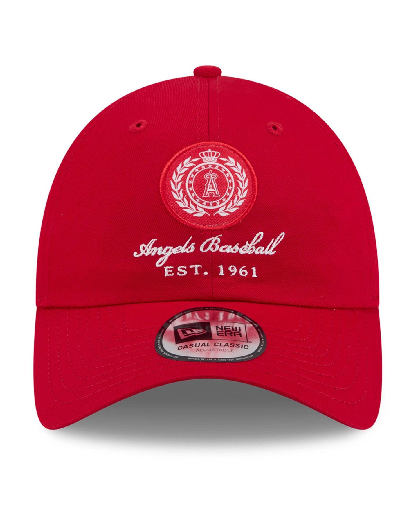 Женская кепка New Era Red Los Angeles Angels Script Patch Casual Classic Adjustable Hat — фото 2