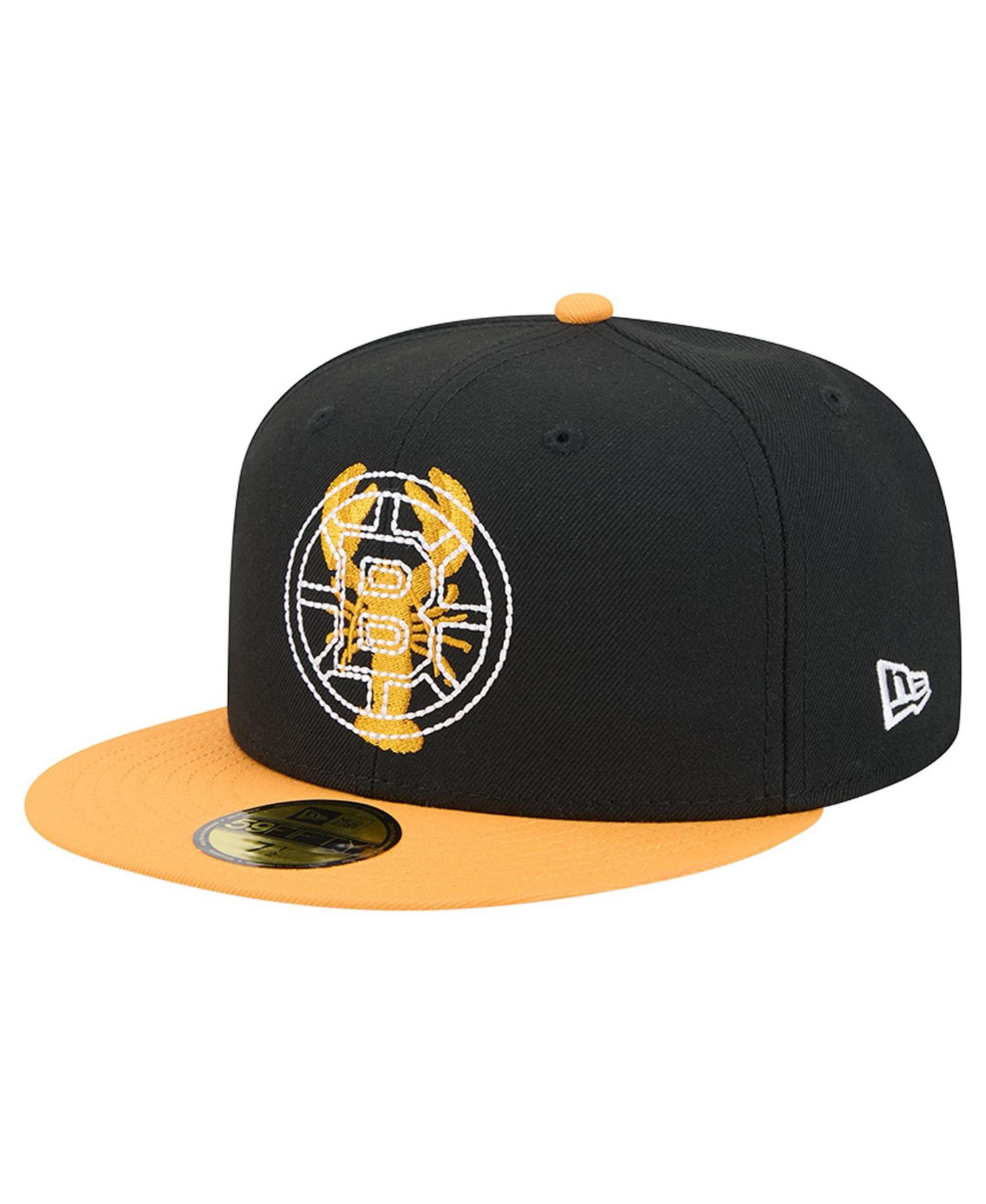Men's Black/Gold Boston Bruins City Icon Stitched Overlay 59FIFTY Fitted Hat