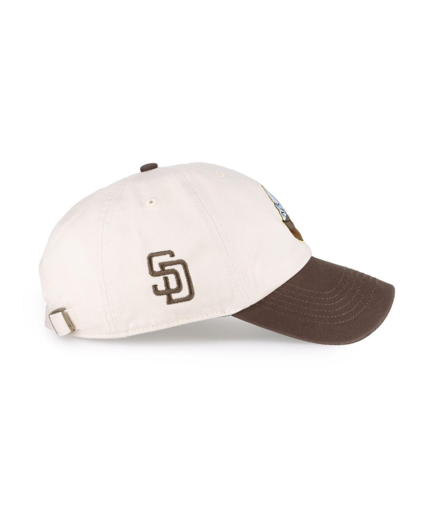 Кепка '47 Brand Natural San Diego Padres Single Swirl Ice Cream Helmet 2.0 Clean Up Adjustable Hat — фото 4