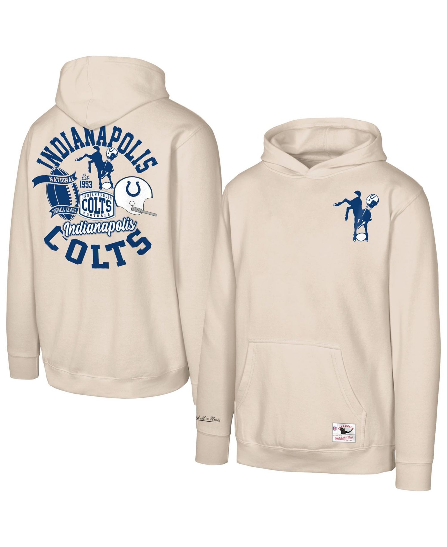 Big Boys and Girls Natural Indianapolis Colts Sport Magnet Hoodie