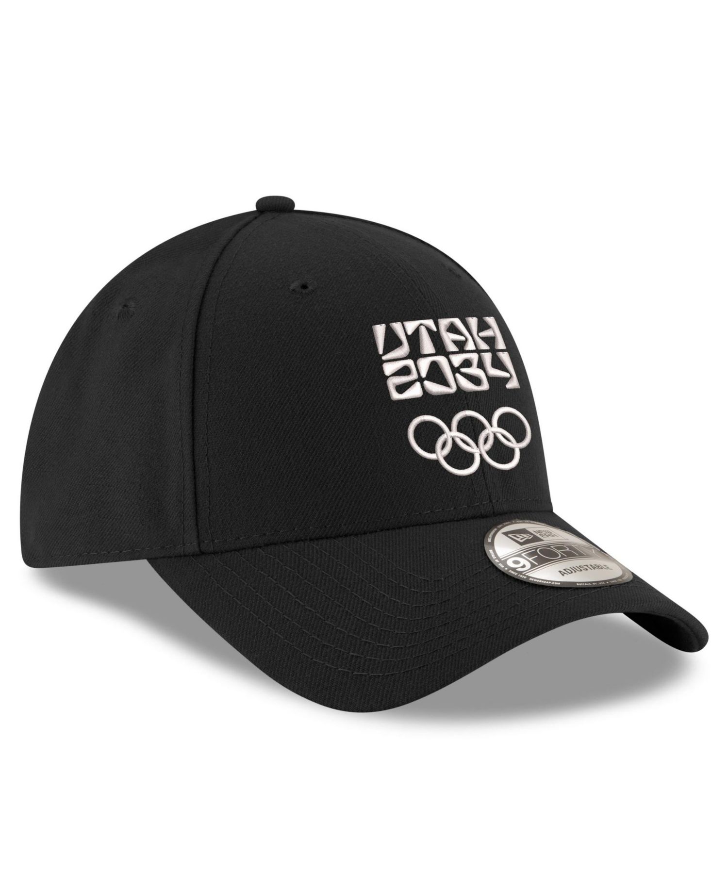 Men's Black Utah 2034 9FORTY Adjustable Hat
