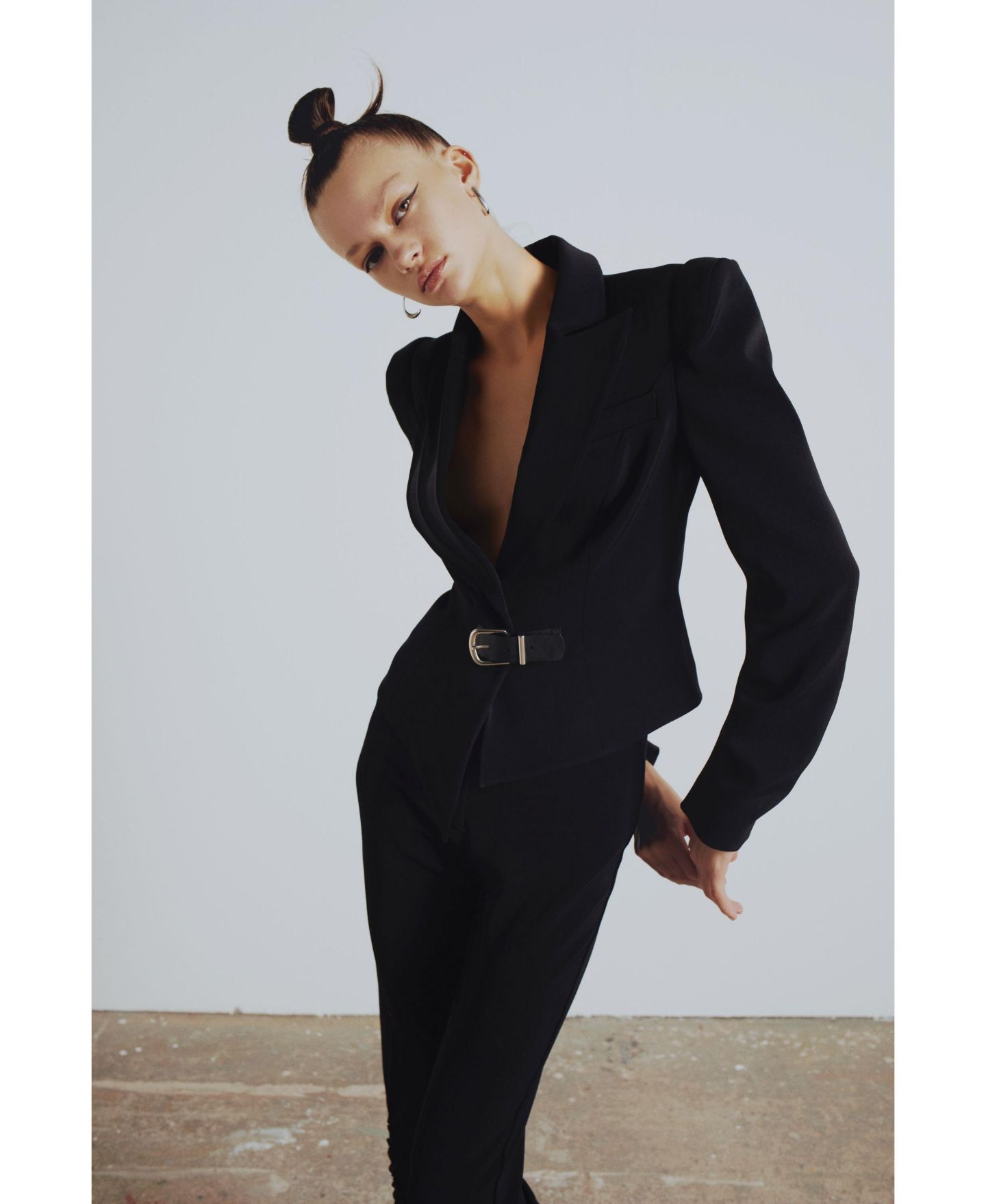 Женская куртка PCFG Wool Blend Your Itch Fitted Blazer, цвет: Угольно-чёрный — фото 3
