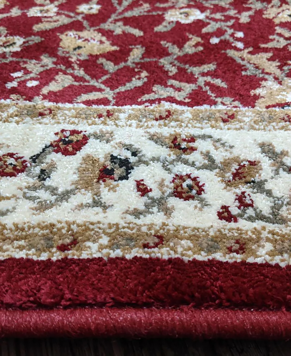 Closeout!! Km Home Pesaro Floral Red 5'5" x 7'7" Area Rug