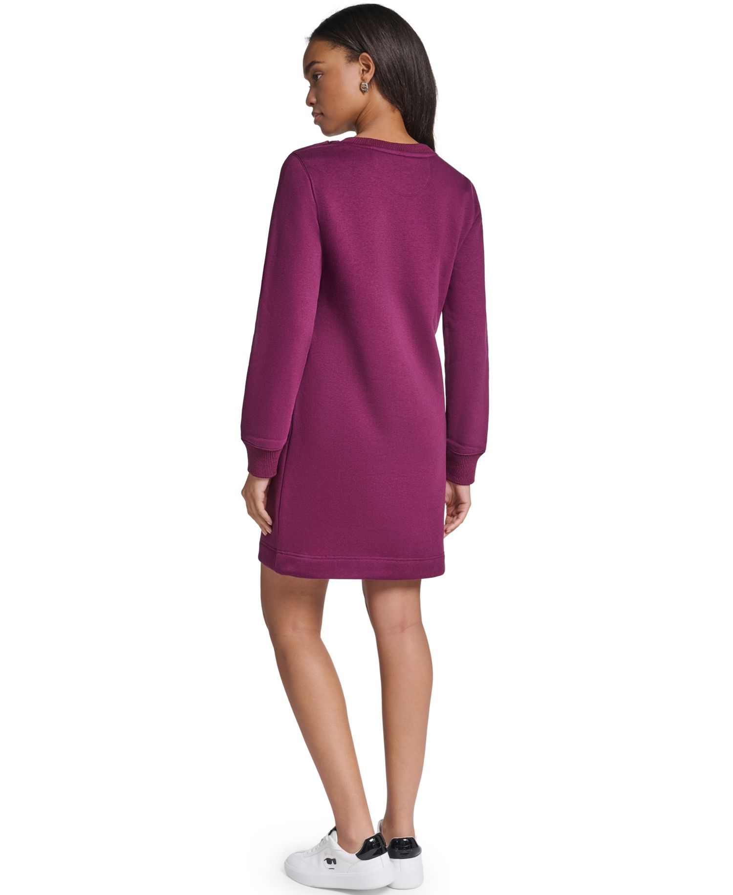 Women's KL Patch Long-Sleeve Crewneck Sweater Dress