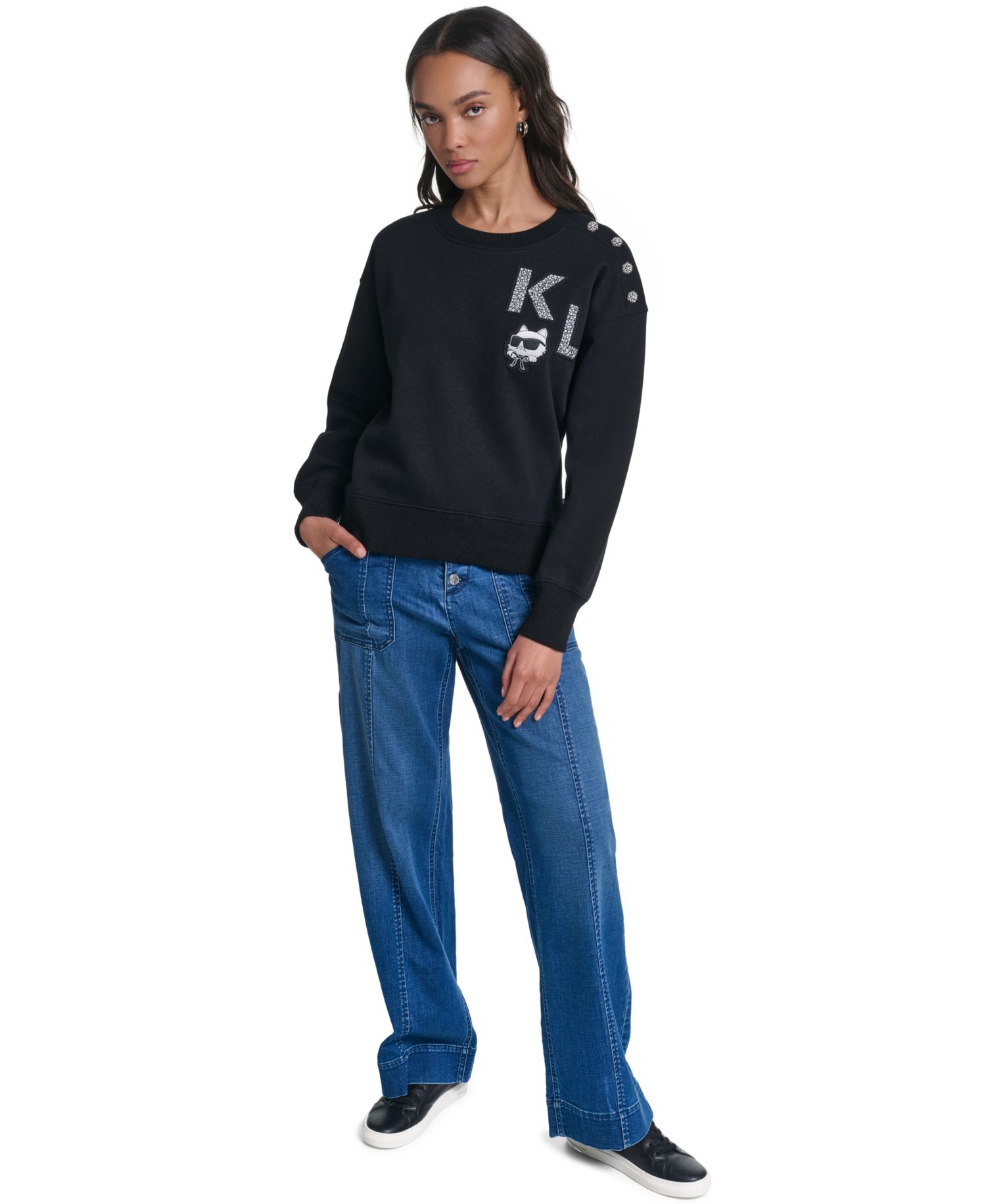 Women's Choupette Embellished Crewneck Long-Sleeve Sweatshirt