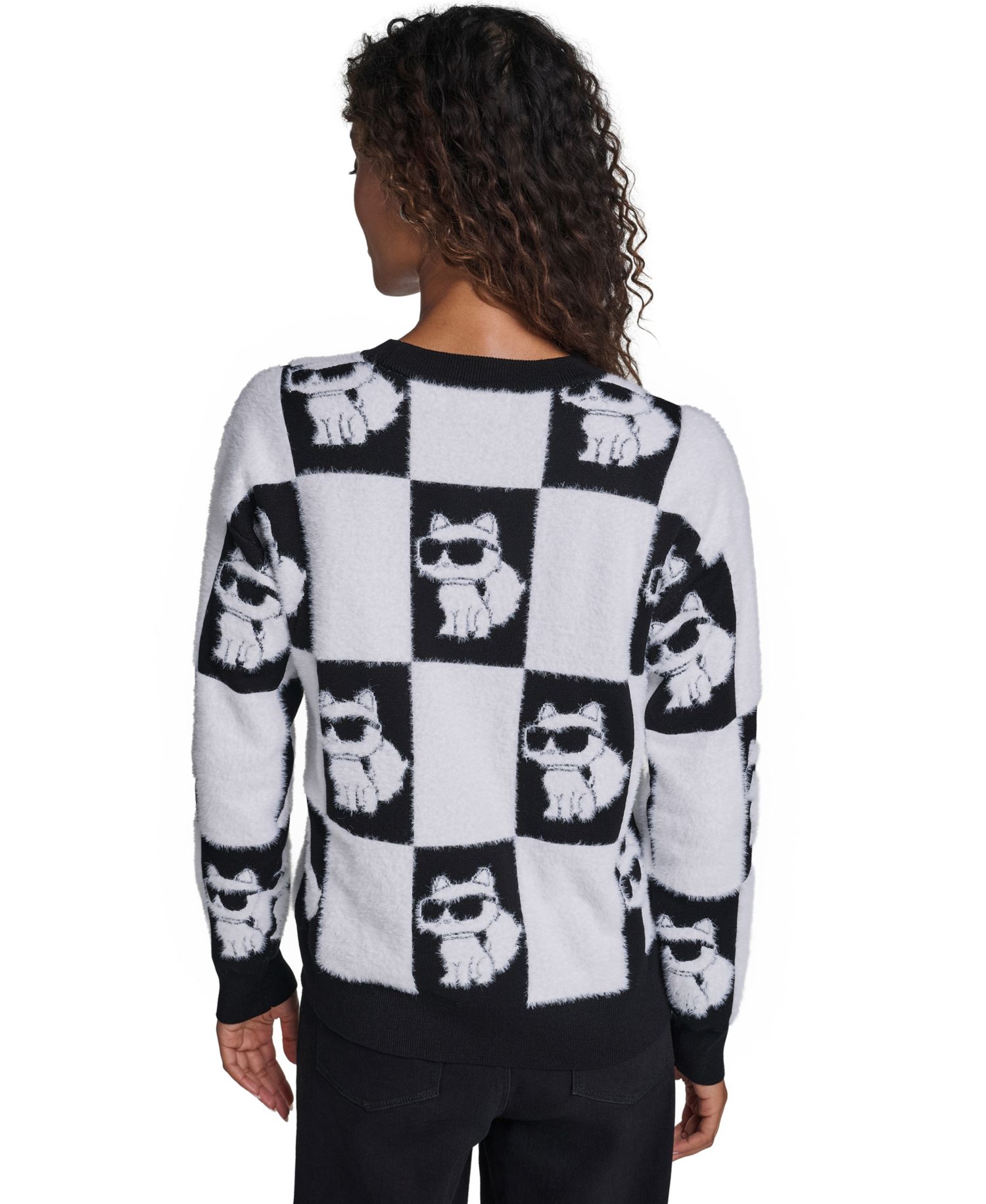 Women's Choupette Checkerboard Pullover Sweater