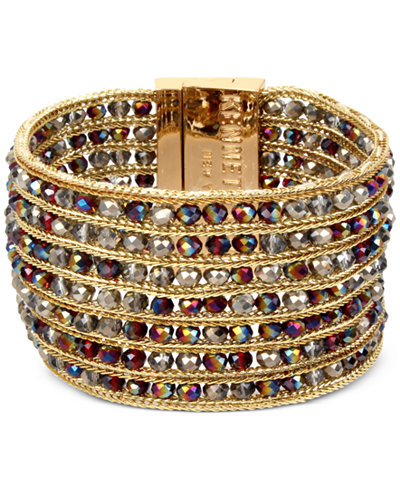 Kenneth Cole New York Gold-Tone Multi-Row Beaded Bracelet