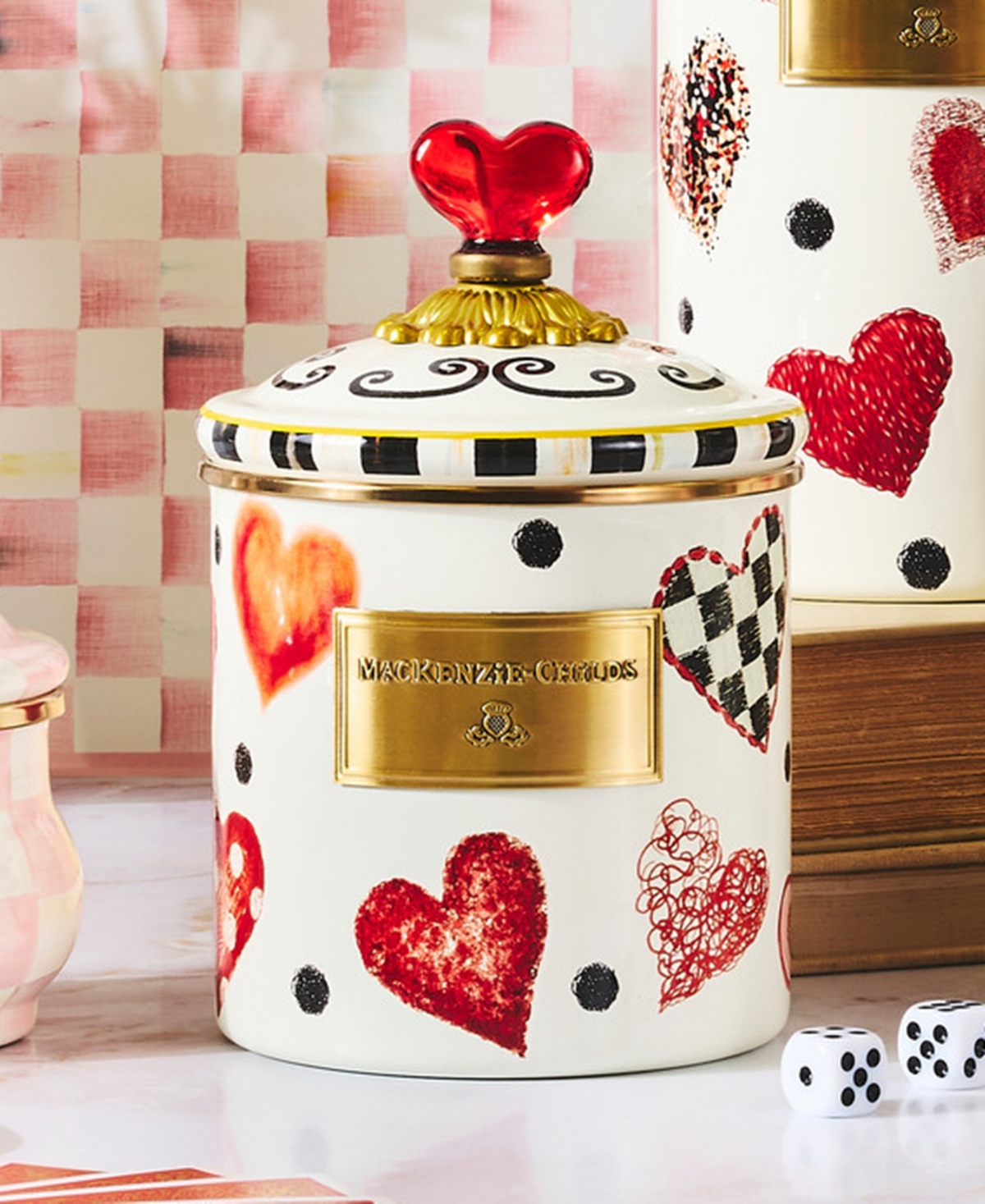 MacKenzie-Childs Love Small Canister