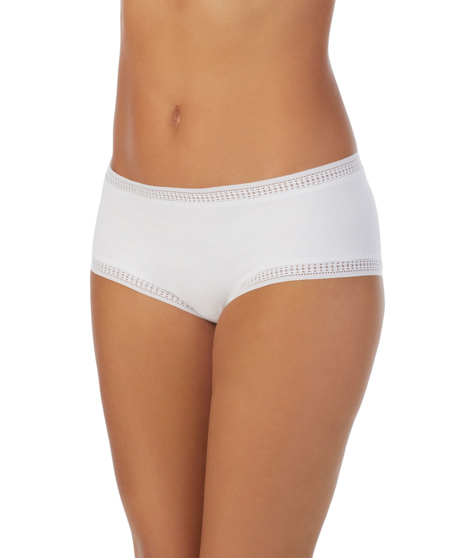 Women's Cabana Cotton-Blend Boyshort Crochet-Trim Panty, 3-Pack