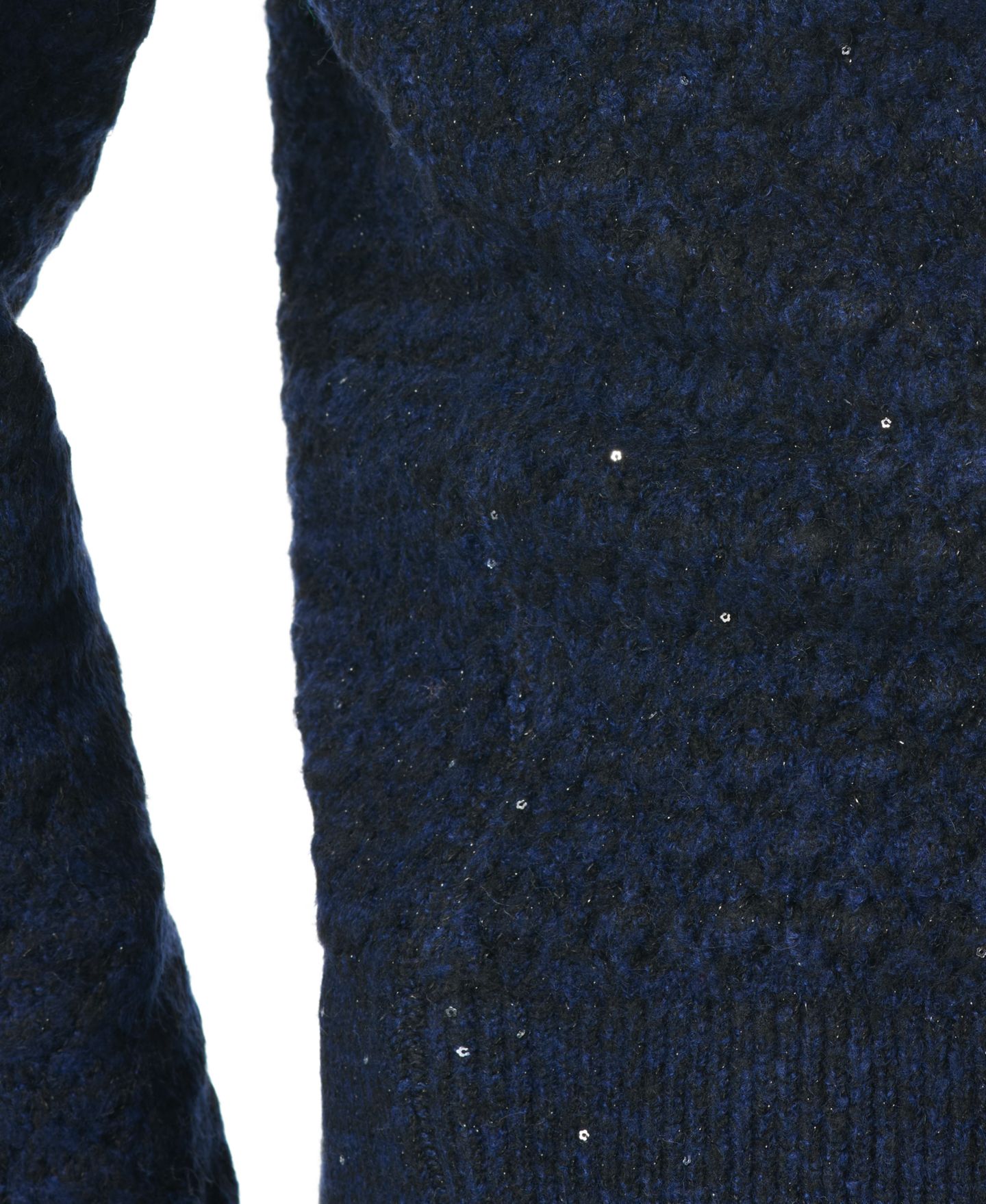 Женский свитер Gloria Vanderbilt Sequined Crewneck Blouson Long Sleeve, цвет: Тёмно-синий — фото 4