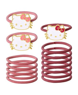 Girls Metal Pendant Hair Ties, 15-Piece Set