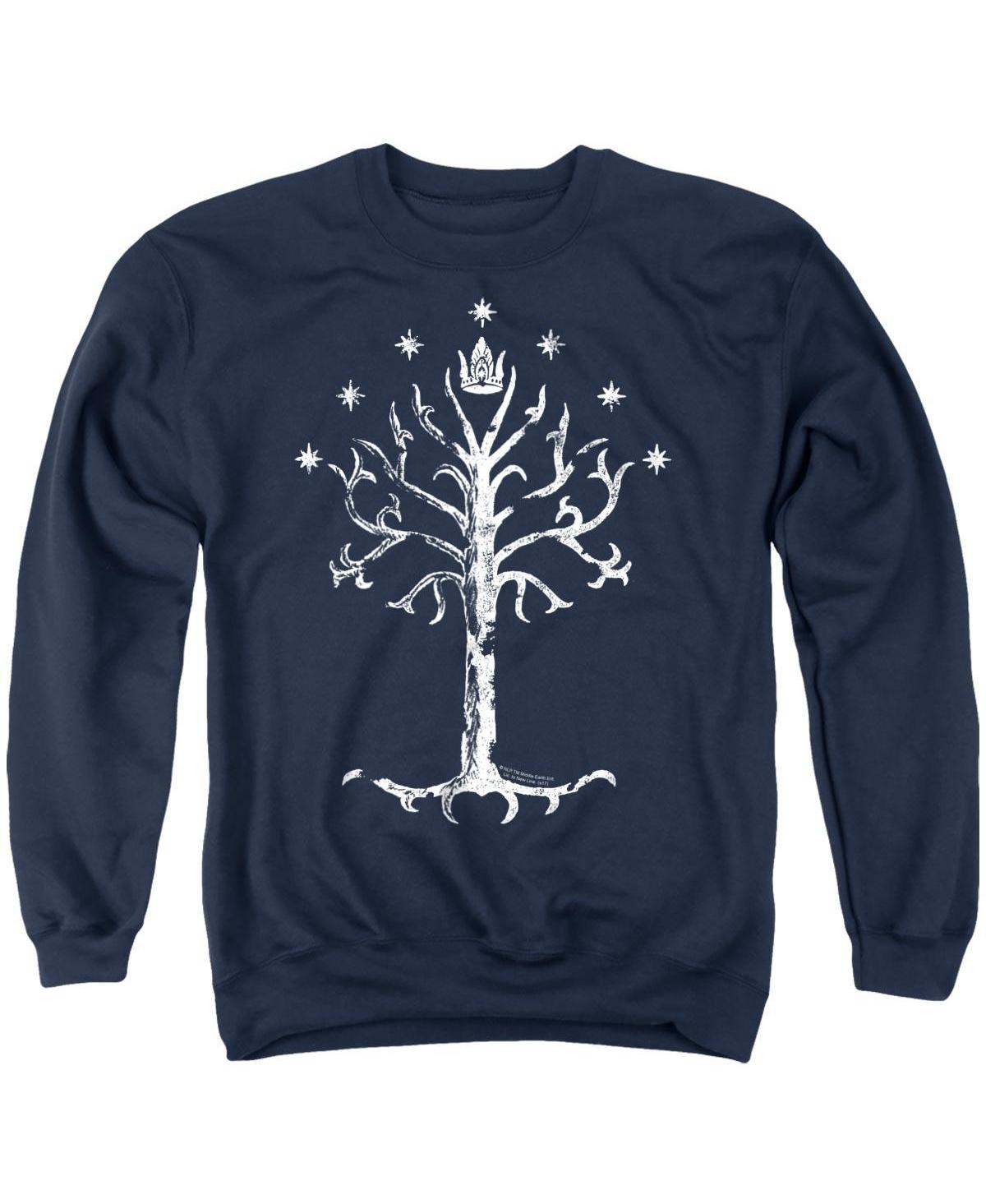 LOR3014-AS-6 Lord of The Rings Tree of Gondor Adult Crewneck Sweatshirt, Navy - 3X