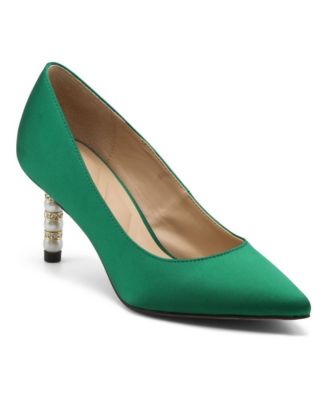 Women's Sienna Pointed-Toe Decorated-Heel Pump