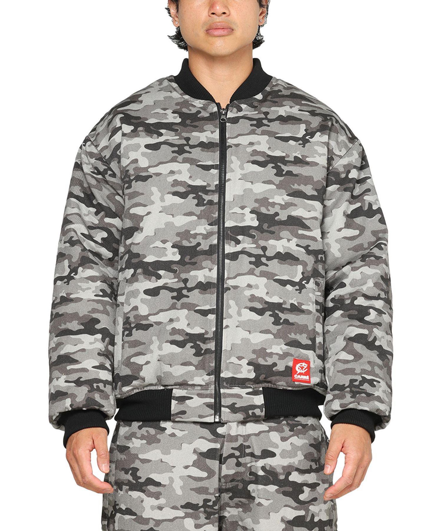 Men's Camo Bomber Lined Jacket