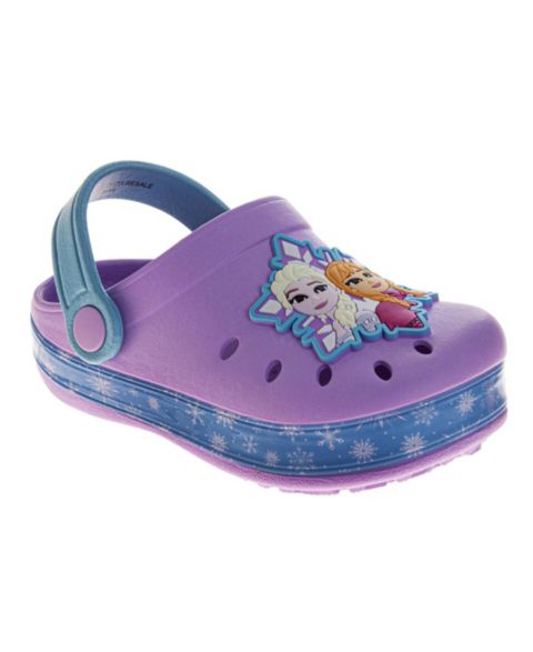 Сабо Disney Frozen Elsa and Anna Shimmering Snowflake Clogs для девочек-малышей, цвет: Лавандовый