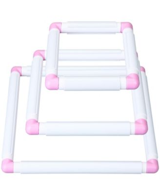 3 Pack Square Embroidery Hoops Frames ABS Craft Cross Stitch Tools