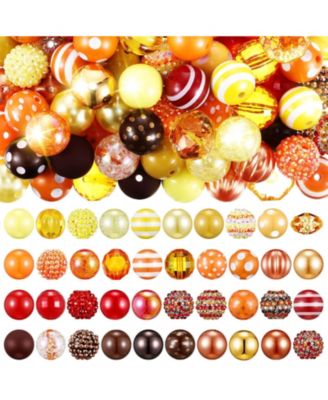 100 Pack 20mm Acrylic Resin Beads for DIY Pen Crafting