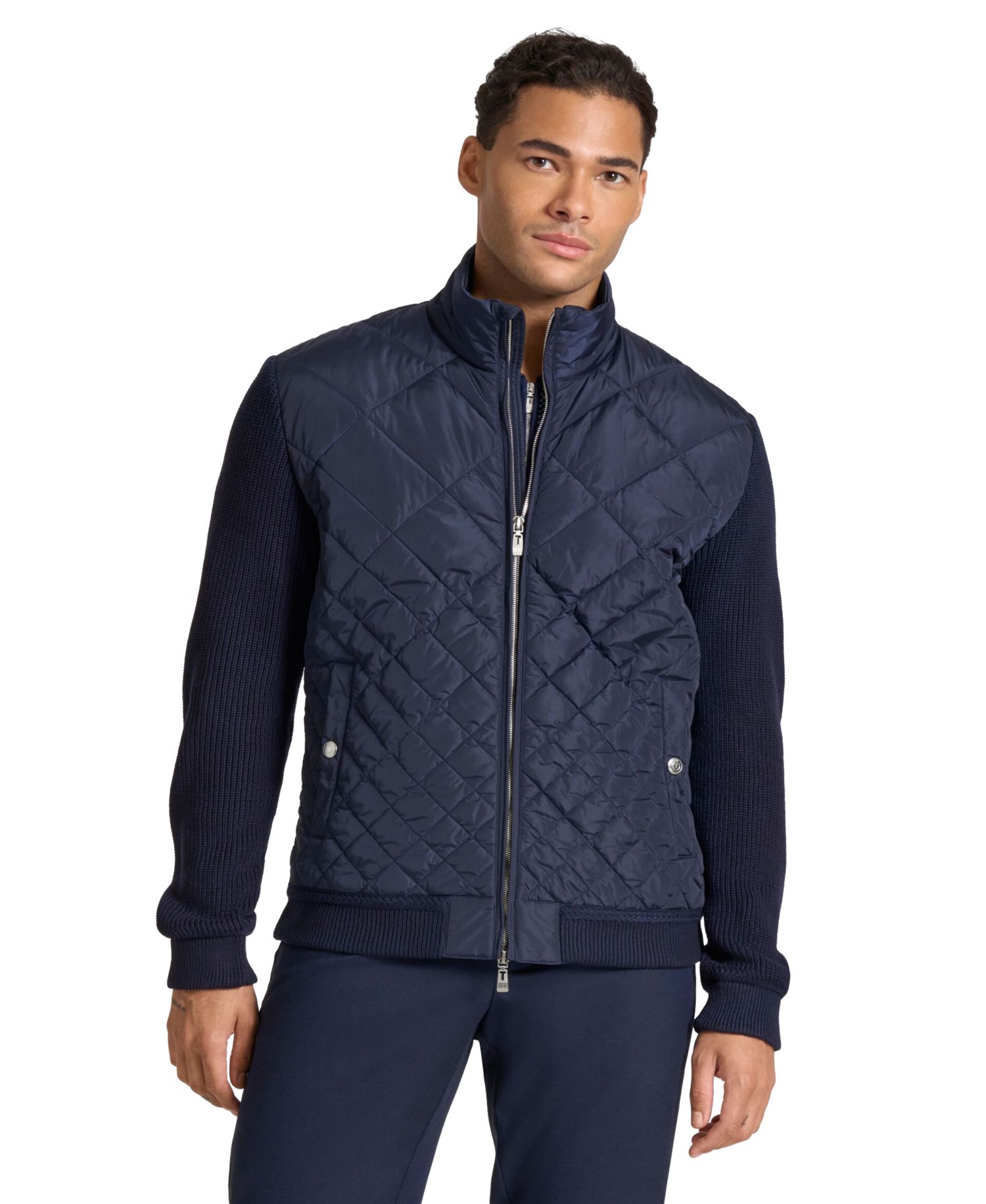 Men's Holborn Quilted Sweater Zip-Front Jacket