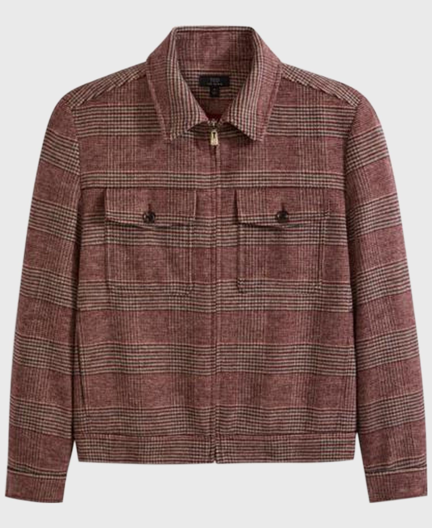 Men's Utility Wool-Blend Plaid Jacket