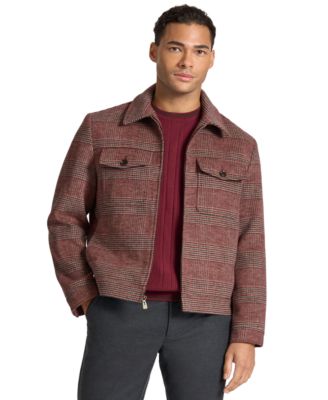 Men's Utility Wool-Blend Plaid Jacket