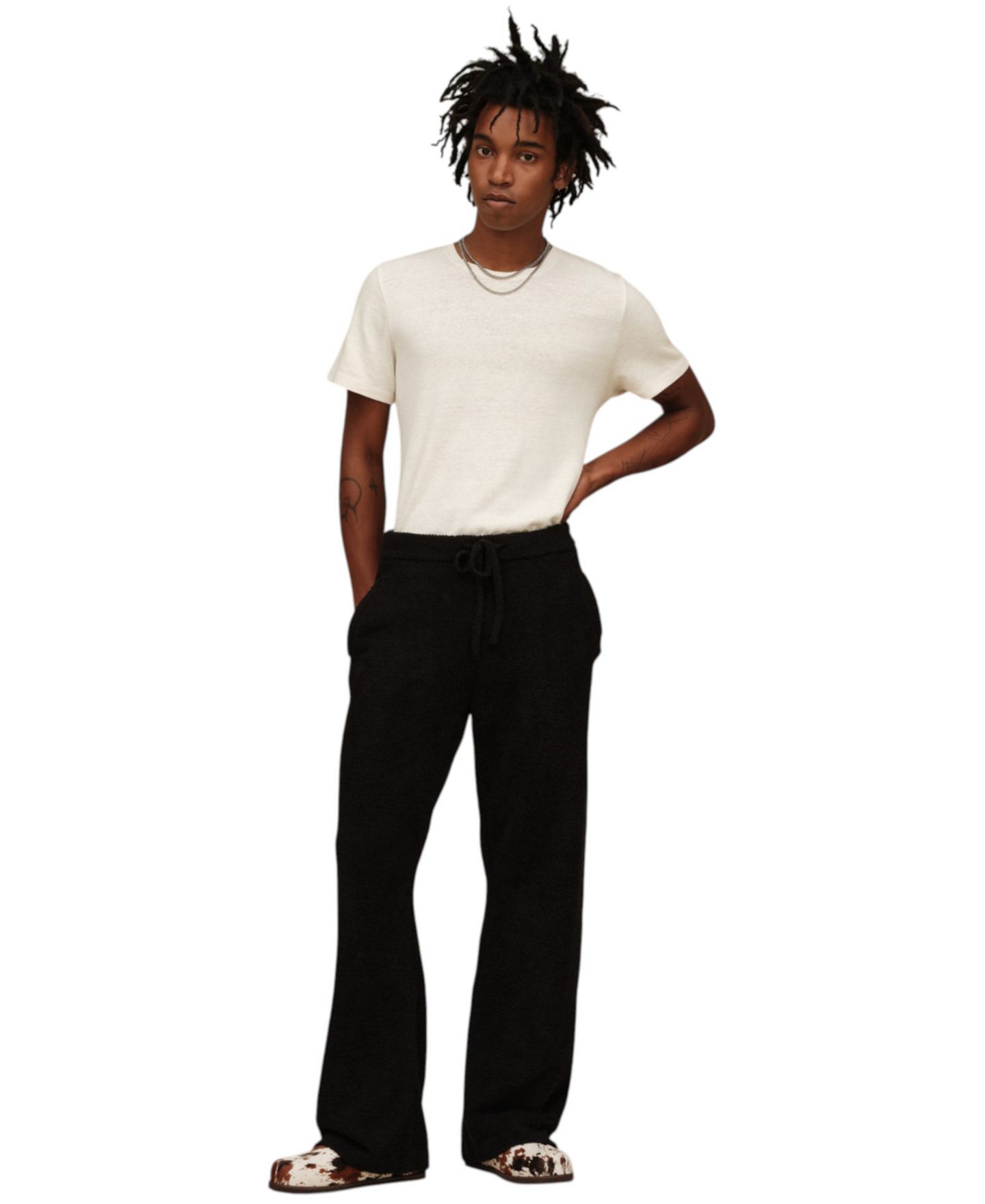 Мужские брюки UGG Onwyn Straight-Leg Mid-Rise Relaxed-Fit, цвет: Чёрный — фото 1