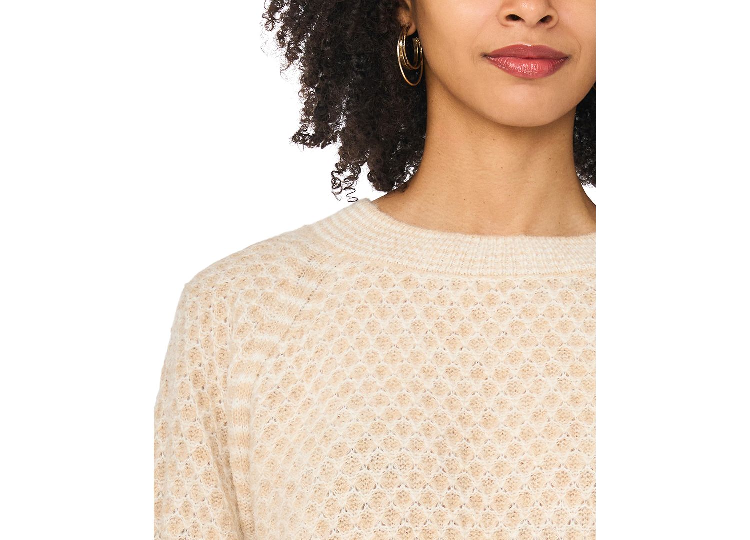 Women's Tuck Stitch Raglan Crewneck Sweater