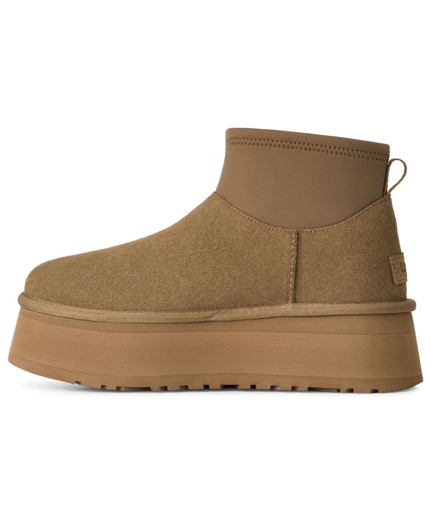 Women's Classic Mini Dipper Removable Knit Leg Warmer Suede Boots